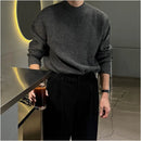 KOREAN SEMI HIGH-NECK SIMPLE KNIT PULLOVER SWEATER Mrcyc