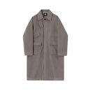 MRCYC premium lapel H shaped woolen coat men s winter thick medium long coat Korean loose woolen windbreaker image 5