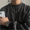Carmen hip hop niche winding design steel ball collarbone necklace high street ins cool style high end men s and women s styles image 0