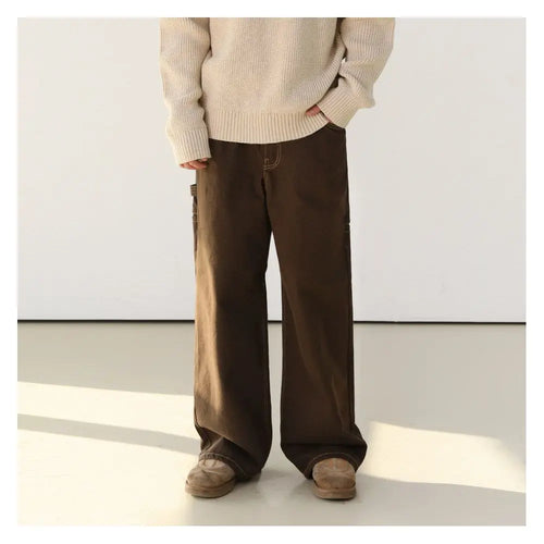 MRCYC retro workwear jeans men s autumn and winter loose casual long pants Korean trend straight leg floor pants image 3