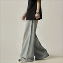 ISIETS American retro hanging loose wide leg jeans for men floor length oversized pants trendy casual pants image 3