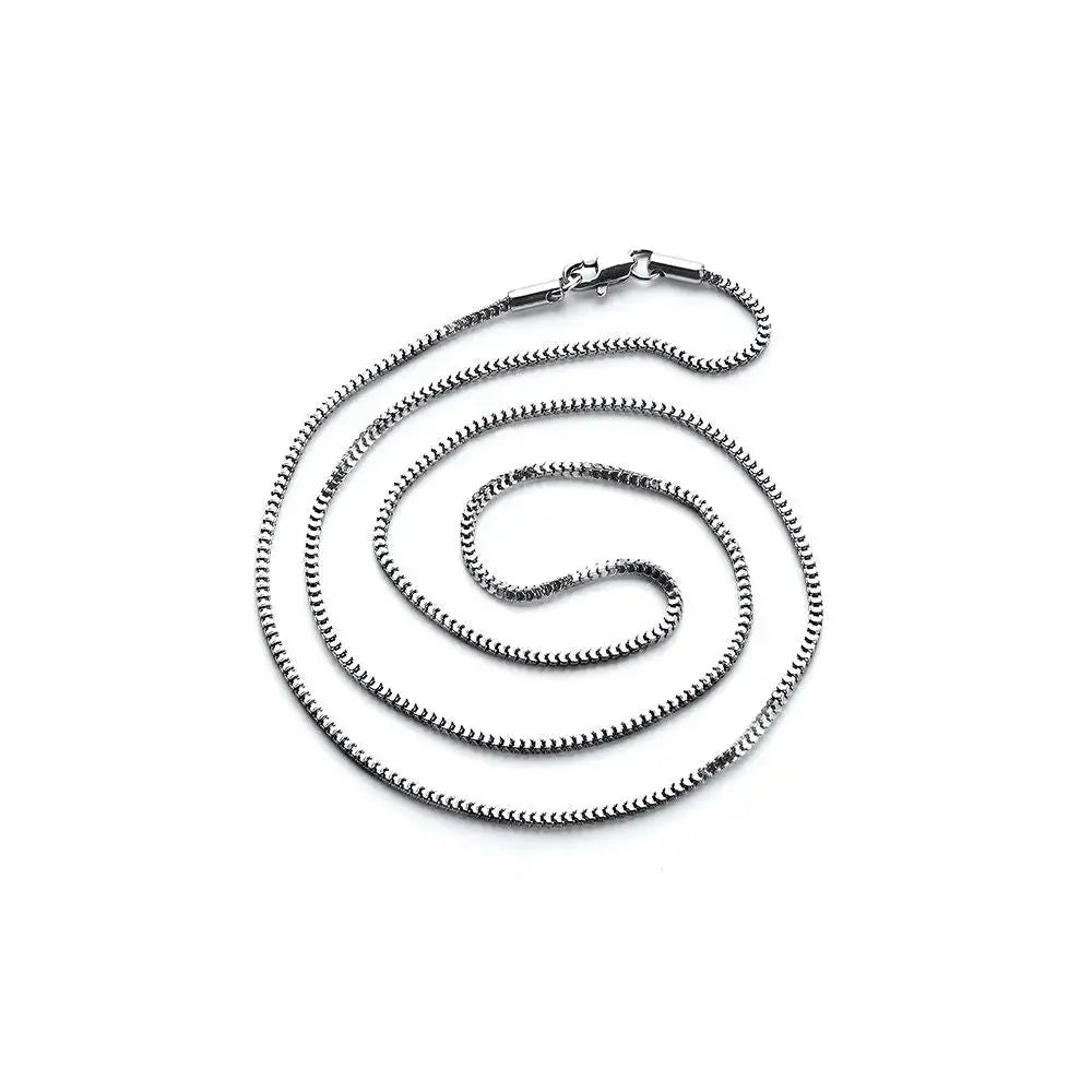 SAZ cool style simple temperament titanium steel fashion men and women collarbone square snake bone short thin chain Hong Kong Style hip hop versatile accessories image 5