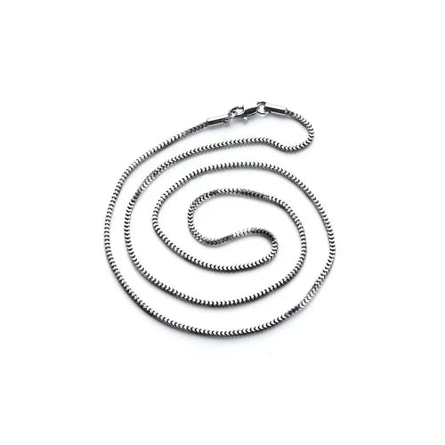 SAZ cool style simple temperament titanium steel fashion men and women collarbone square snake bone short thin chain Hong Kong Style hip hop versatile accessories image 5