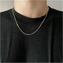 HONG KONG STYLE TITANIUM STEEL SQUARE SNAKE COLLARBONE CHAIN VIBESTUDIOS