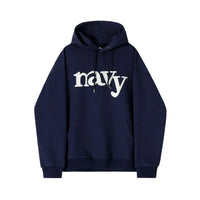 LETTER PRINT LOOSE FIT PULLOVER HOODIE