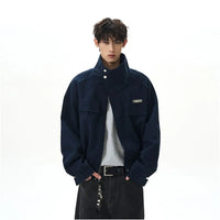 DECONSTRUCTED STAND-COLLAR BARN JACKET