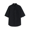 MRCYC Handsome Short Sleeve Shirt for Men in Summer Loose Half Sleeve Casual Shirt Korean Trendy High End Collar T shirt image 5