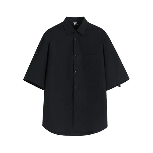 MRCYC Handsome Short Sleeve Shirt for Men in Summer Loose Half Sleeve Casual Shirt Korean Trendy High End Collar T shirt image 5