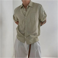 HIGH-END LOOSE FIT COLLARED SHORT-SLEEVE SHIRT
