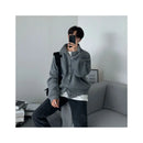 MRCYC stand up collar cardigan sweater for men in spring and autumn Korean style loose trendy high end retro knit sweater jacket image 3
