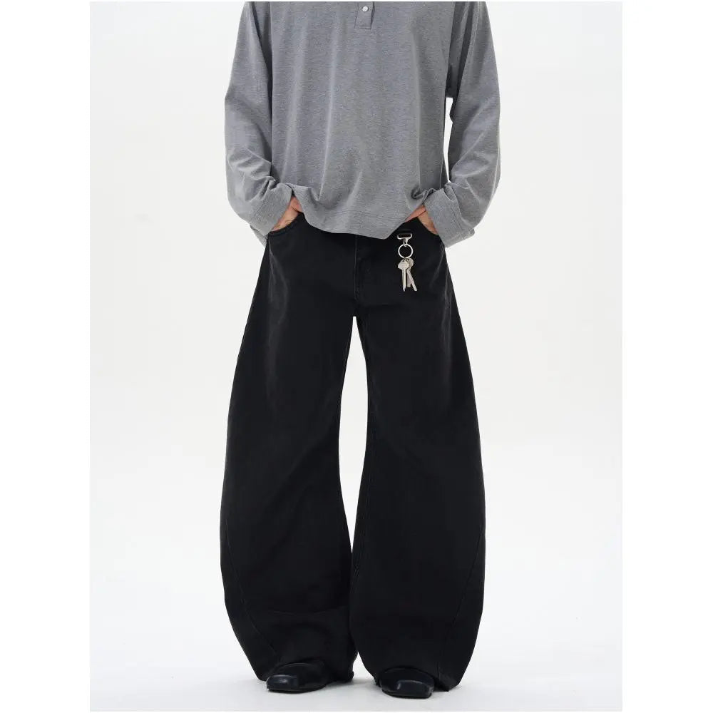 AMERICAN RETRO MINIMALIST CURVED-LEG JEANS WLNEXT/尾郎
