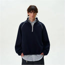 ADWITCH American casual half height zipper sweatshirt for men and women loose casual niche design cleanfit jacket image 2