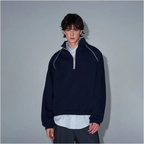 AMERICAN CLEANFIT HALF-ZIP CASUAL SWEATSHIRT JACKET MADWITCH