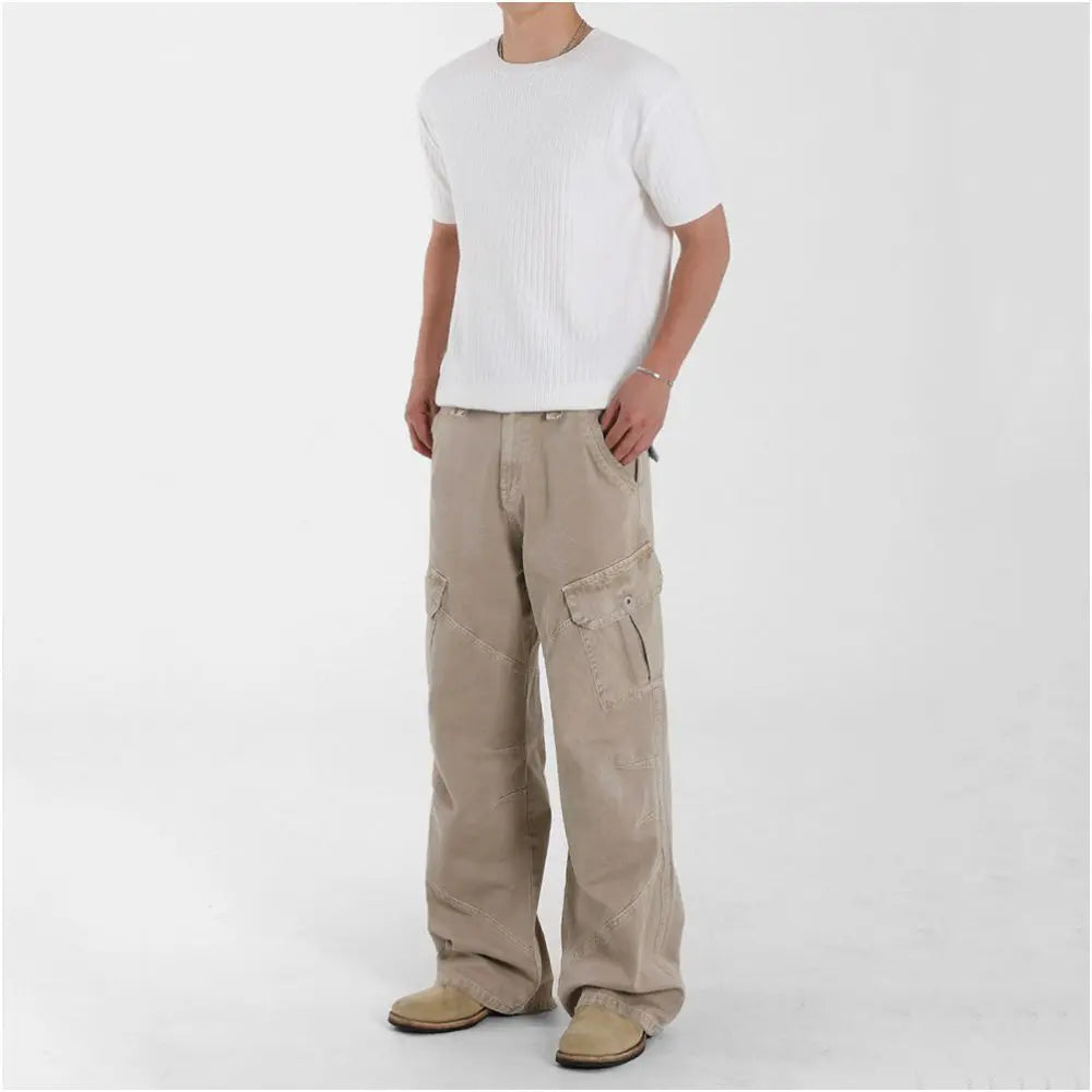 RETRO WASHED STRAIGHT-LEG DENIM JEANS