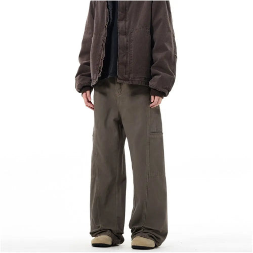 MADWITCH American Retro Workwear Pants Vintage Deconstructed Design New Loose Jeans Pants Men s Instagram image 3
