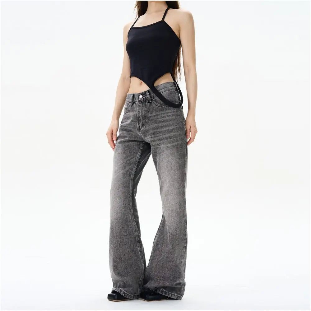 AMERICAN RETRO MICRO-FLARE SMOKE GRAY JEANS WLNEXT/尾郎