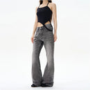 AMERICAN RETRO MICRO-FLARE SMOKE GRAY JEANS WLNEXT/尾郎