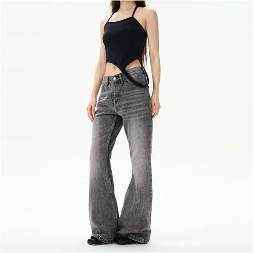 AMERICAN RETRO MICRO-FLARE SMOKE GRAY JEANS WLNEXT/尾郎