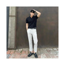 Polo shirt men s trendy brand summer leading T shirt men s short sleeved Japanese style cool and stylish solid color versatile knitted top image 5