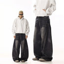 AMERICAN RETRO CAT-WHISKER CURVED-LEG WIDE JEANS 无品牌/无注册商标