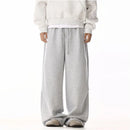 American retro loose gray casual pants for men and women simple commuting hanging feeling versatile slimming sporty straight leg long pants image 2