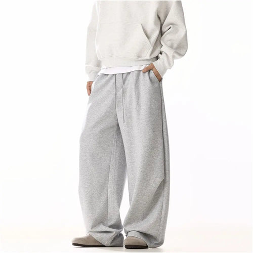 AMERICAN RETRO LOOSE GRAY STRAIGHT-LEG CASUAL PANTS 无品牌/无注册商标