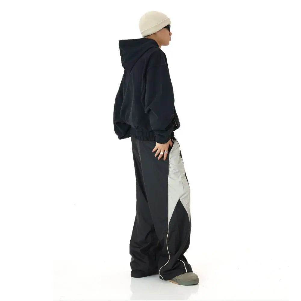 American Retro Color Block Casual Sweatpants image 5