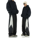 American Retro Color Block Casual Sweatpants image 0