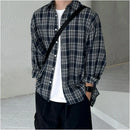 STYLE RETRO PLAID LONG SLEEVE SHIRT Mrcyc