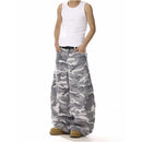 VINTAGE HIGH STREET GRAY WHITE CAMO PANTS image 2