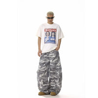 VINTAGE HIGH STREET GRAY WHITE CAMO PANTS