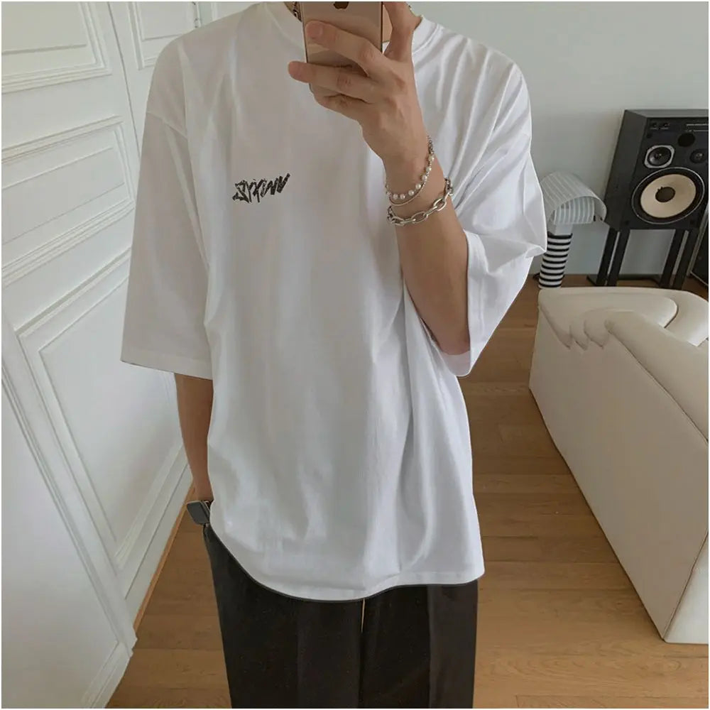 ROUND NECK PURE COTTON GRAFFITI T SHIRT