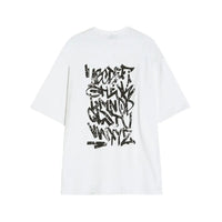 ROUND NECK PURE COTTON GRAFFITI T SHIRT