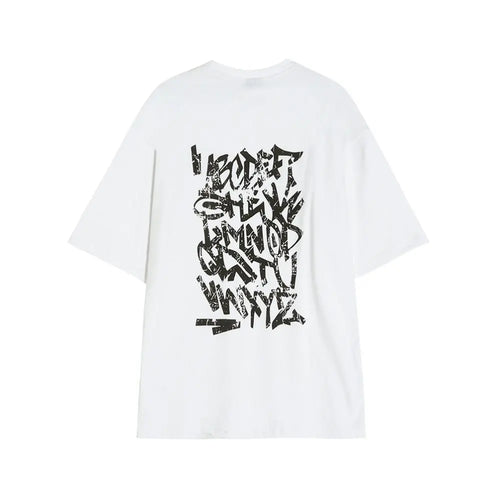ROUND NECK PURE COTTON GRAFFITI T SHIRT image 5