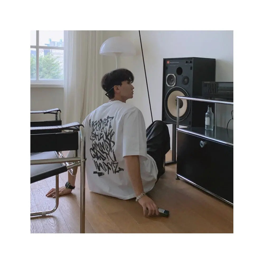 ROUND NECK PURE COTTON GRAFFITI T SHIRT Mrcyc