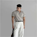 SLIM FIT HENLEY KNIT SHORT SLEEVE TEE image 2