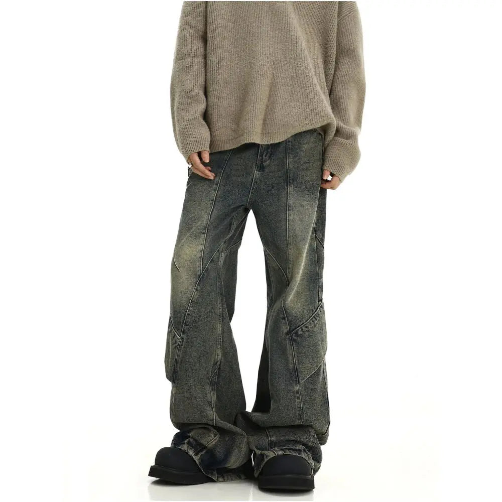VINTAGE WASHED DISTRESSED JEANS image 2