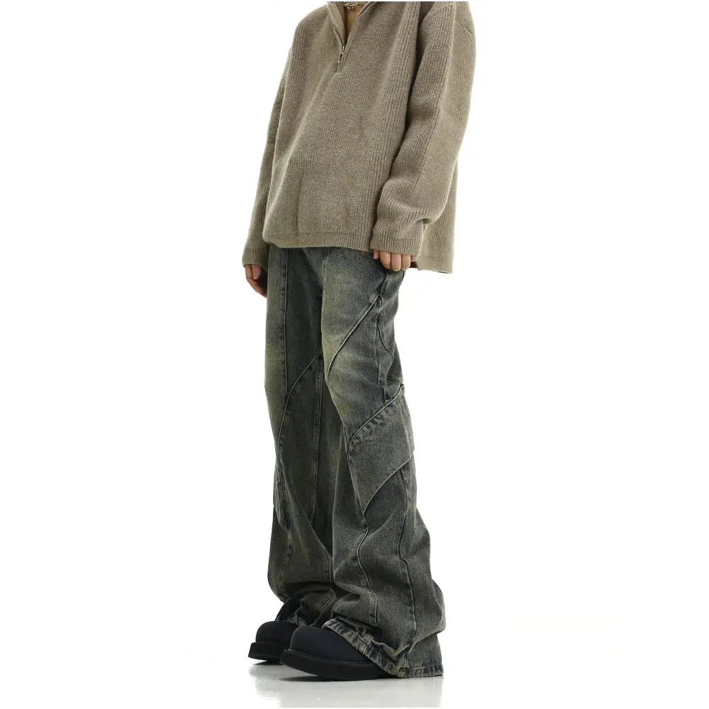 VINTAGE WASHED DISTRESSED JEANS image 3