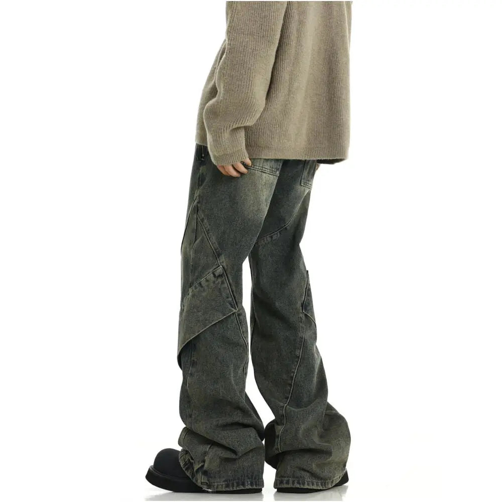 VINTAGE WASHED DISTRESSED JEANS image 4