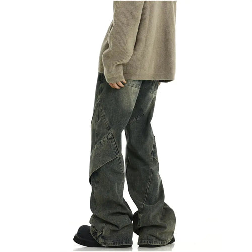 VINTAGE WASHED DISTRESSED JEANS image 4