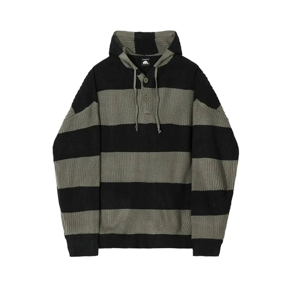 RETRO HOODED PULLOVER KNIT CARDIGAN image 5