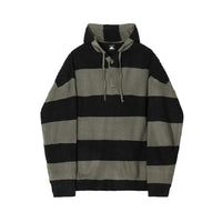 RETRO HOODED PULLOVER KNIT CARDIGAN