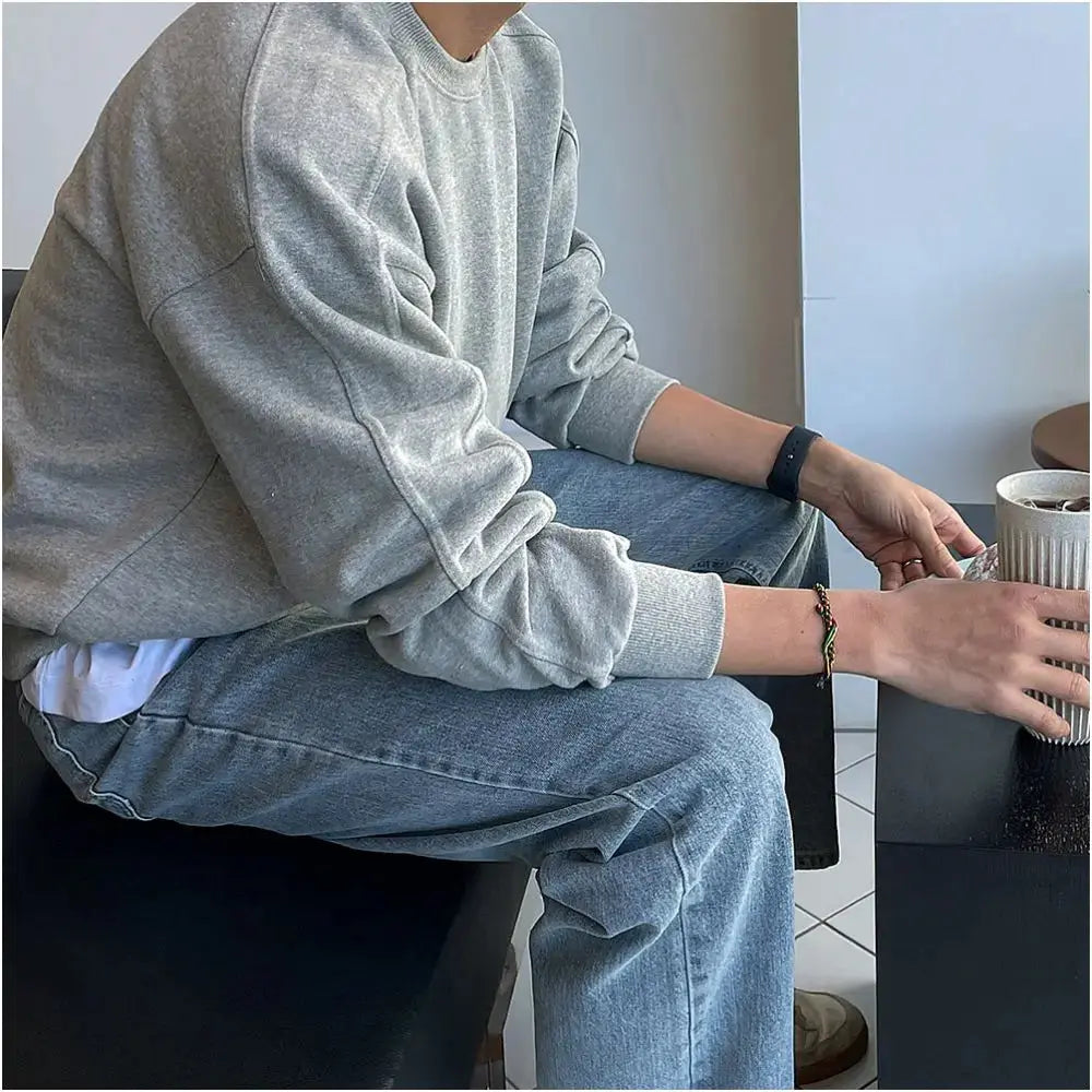 SIMPLE RETRO CREWNECK SWEATSHIRT - URBANCLANS