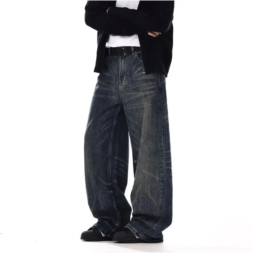 VINTAGE WASHED WRINKLED JEANS image 3
