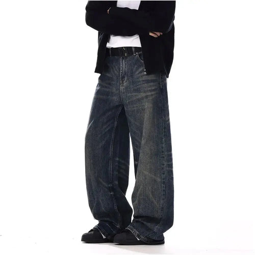 VINTAGE WASHED WRINKLED JEANS image 3