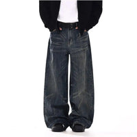 VINTAGE WASHED WRINKLED JEANS