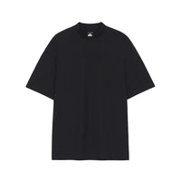SOLID COLOR SHORT SLEEVE MOCK NECK T SHIRT