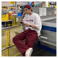CREW NECK LOOSE-FIT T-SHIRT WITH LETTER PRINT