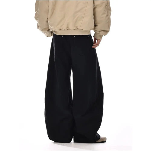 Draped Washed Wide Leg Trousers image 3