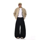 Draped Washed Wide Leg Trousers image 4